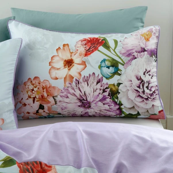 Hyperion Interiors Amaranth Floral 100% Cotton Duvet Cover & Pillowcase Set 2 Hyperion Interiors Amaranth Floral 100% Cotton Duvet Cover & Pillowcase Set - Image 2