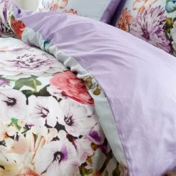 Hyperion Interiors Amaranth Floral 100% Cotton Duvet Cover & Pillowcase Set 8 Hyperion Interiors Amaranth Floral 100% Cotton Duvet Cover & Pillowcase Set -Furn. Shop 30828958 alt03