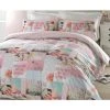 Bedding Pretty Pastels Patchwork Style Single Duvet Quilt Bedding Bed Set Pink Girls Reversible
