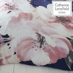Catherine Lansfield Dramatic Floral Navy Single Duvet Cover Set Easy Care Bedding -Furn. Shop 35072968 4