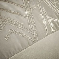 Catherine Lansfield Velvet Sparkle Champagne Double Duvet Cover Set Bed Set