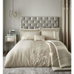 Catherine Lansfield Velvet Sparkle Champagne Double Duvet Cover Set Bed Set -Furn. Shop 35073160 4