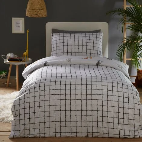 Kids Club Wildlife Single Duvet Set Animal Themed Reversible Duvet Cover Set Bedding Bed Set 3 Kids Club Wildlife Single Duvet Set Animal Themed Reversible Duvet Cover Set Bedding Bed Set - Image 3