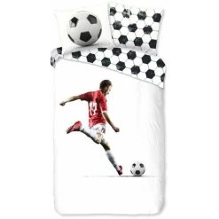 Kids Duvet Cover SCORE 140x200/220 Cm White Good Morning