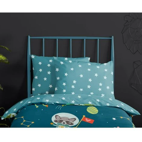 Kids Duvet Cover SPACY 100x135 Cm Petrol Blue Good Morning 3 Kids Duvet Cover SPACY 100x135 Cm Petrol Blue Good Morning - Image 3