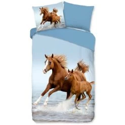 Kids Duvet Cover FREE 140x200/220 Cm Brown And Blue Good Morning