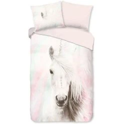 Kids Duvet Cover FLUFFY 140x200/220 Cm Pink Good Morning