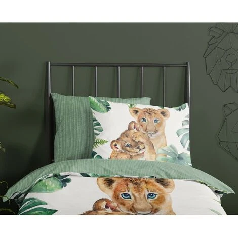 Kids Duvet Cover JUNGLE 140x200/220 Cm Green Good Morning 3 Kids Duvet Cover JUNGLE 140x200/220 Cm Green Good Morning - Image 3