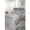 Charlotte Silver Sequin Detail Luxury Duvet Cover Set - Silver - Bedspread