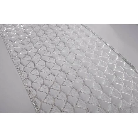 Charlotte Silver Sequin Detail Luxury Duvet Cover Set - Silver - Bedspread 3 Charlotte Silver Sequin Detail Luxury Duvet Cover Set - Silver - Bedspread - Image 3