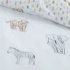 Bianca Zoo Animals Junior Duvet Cover Set 100% Cotton Nursery Bedding Pastel