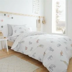 Bianca Zoo Animals Junior Duvet Cover Set 100% Cotton Nursery Bedding Pastel -Furn. Shop 46402888 3