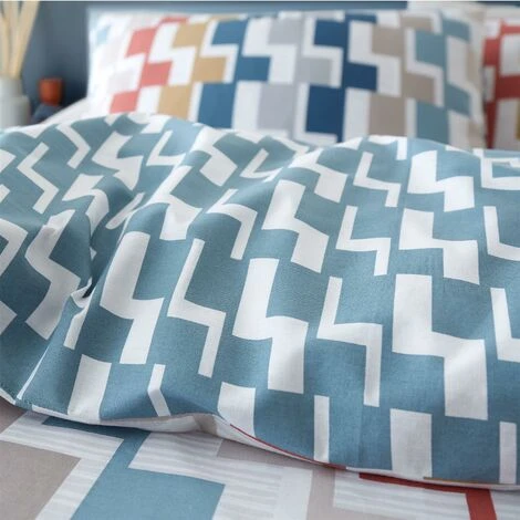 Bianca Dakota Geo Bright Single Duvet Cover Set 100% Cotton Reversible Bedding 3 Bianca Dakota Geo Bright Single Duvet Cover Set 100% Cotton Reversible Bedding - Image 3
