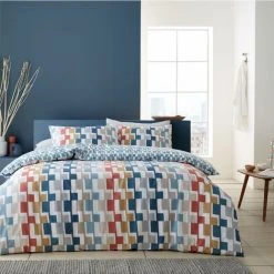 Bianca Dakota Geo Bright Single Duvet Cover Set 100% Cotton Reversible Bedding 8 Bianca Dakota Geo Bright Single Duvet Cover Set 100% Cotton Reversible Bedding -Furn. Shop 46402907 4