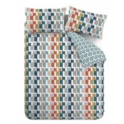 Bianca Dakota Geo Bright Single Duvet Cover Set 100% Cotton Reversible Bedding 9 Bianca Dakota Geo Bright Single Duvet Cover Set 100% Cotton Reversible Bedding -Furn. Shop 46402907 5