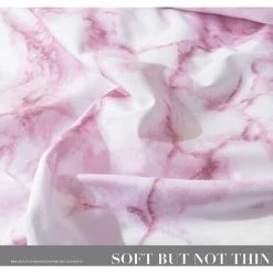 LITZEE Duvet Cover Sets With Pillow Cases Imperimated Geometric Basics Reversible Double Bed Set With Zip Closure Soft Microfibre 2/3 Pieces 135200cm Pink -Furn. Shop 55917257 5