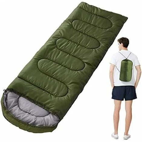 Ultralight Enfant Adulte Duvet, Sac De Couchage Froid Pour Camping Hiking Trekking Randonnée Extérieur Compact Sac De Couchage - Unisexe Vert(0.7kg) 1 Ultralight Enfant Adulte Duvet, Sac De Couchage Froid Pour Camping Hiking Trekking Randonnée Extérieur Compact Sac De Couchage - Unisexe Vert(0.7kg)
