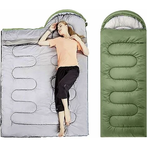 Ultralight Enfant Adulte Duvet, Sac De Couchage Froid Pour Camping Hiking Trekking Randonnée Extérieur Compact Sac De Couchage - Unisexe Vert(0.7kg) 2 Ultralight Enfant Adulte Duvet, Sac De Couchage Froid Pour Camping Hiking Trekking Randonnée Extérieur Compact Sac De Couchage - Unisexe Vert(0.7kg) - Image 2