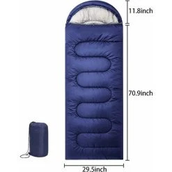 Ultralight Enfant Adulte Duvet, Sac De Couchage Froid Pour Camping Hiking Trekking Randonnée Extérieur Compact Sac De Couchage - Bleu Marin（0.7kg） -Furn. Shop 59152148 5