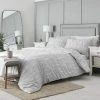 Drift Home Linear Striped Contemporary Print Reversible Eco-Friendly Duvet Cover Set, Grey, Double