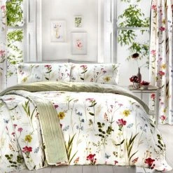 Dreams & Drapes Spring Glade Floral Print Reversible Duvet Cover Set, Multi, Single