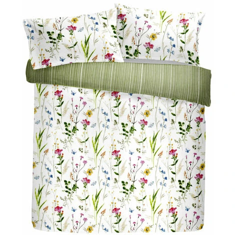 Dreams & Drapes Spring Glade Floral Print Reversible Duvet Cover Set, Multi, Single 2 Dreams & Drapes Spring Glade Floral Print Reversible Duvet Cover Set, Multi, Single - Image 2