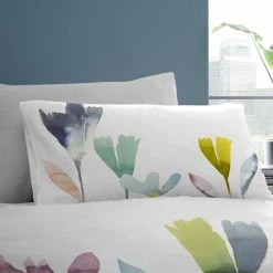 Appletree Style Pollensa Floral Watercolour Print 100% Cotton Duvet Cover Set, Multi, Single -Furn. Shop 64561456 3