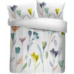 Appletree Style Pollensa Floral Watercolour Print 100% Cotton Duvet Cover Set, Multi, Single -Furn. Shop 64561456 4