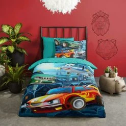 Kids Duvet Cover Race 140x200/220 Cm Good Morning