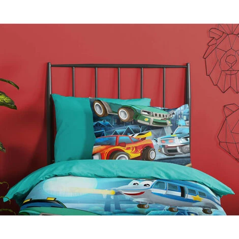 Kids Duvet Cover Race 140x200/220 Cm Good Morning 2 Kids Duvet Cover Race 140x200/220 Cm Good Morning - Image 2