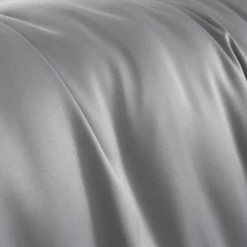 Catherine Lansfield Silky Soft Satin Duvet Cover Set, Silver, Single -Furn. Shop 66133014 3