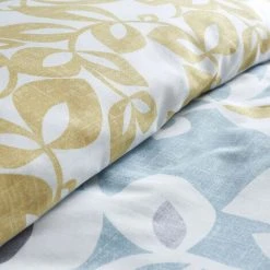 Catherine Lansfield Inga Leaf Easy Care Reversible Duvet Cover Set, Teal, Single -Furn. Shop 67861988 3