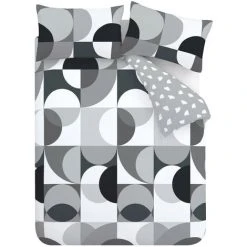 Catherine Lansfield Sirkel Geometric Duvet Cover Set Grey Single Bedding Set 9 Catherine Lansfield Sirkel Geometric Duvet Cover Set Grey Single Bedding Set -Furn. Shop 68258478 5