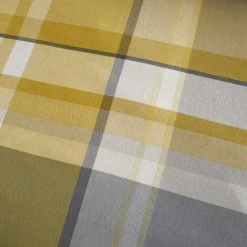 Catherine Lansfield Brushed Tartan Check Reversible Duvet Cover Set, Ochre, Single -Furn. Shop 69441958 3