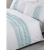Rapport Tilly Pintuck Duvet Cover Set (King) (Duck Egg Blue)