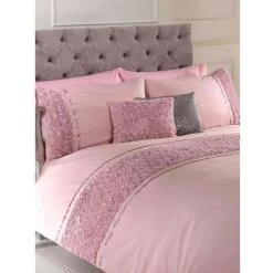 Rapport Limoges Rose Ruffle Duvet Cover Set (Single) (Blush Pink) 7 Rapport Limoges Rose Ruffle Duvet Cover Set (Single) (Blush Pink) -Furn. Shop 70357571 4