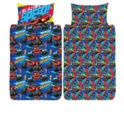 Blaze & The Monster Machines Childrens/Kids Duvet Cover Set (Single) (Blue/Red/Yellow)