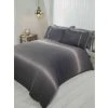 Rapport Teddy Fleece Diamante Duvet Cover Set (Single) (Grey)