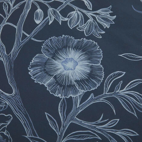 Dreams & Drapes Lorie Floral Print Easy Care Reversible Duvet Cover Set, Blue, Single 3 Dreams & Drapes Lorie Floral Print Easy Care Reversible Duvet Cover Set, Blue, Single - Image 3