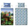 Minecraft Epic Duvet Cover Set (Single) (Green/Blue)