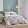 Catherine Lansfield Dried Flowers Grey Floral Duvet Cover Set Single Bedding Set