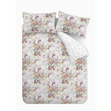 Catherine Lansfield Dried Flowers Grey Floral Duvet Cover Set Single Bedding Set 5 Catherine Lansfield Dried Flowers Grey Floral Duvet Cover Set Single Bedding Set - Image 5