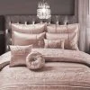 Night Zone Cassandra Embroidered Duvet Cover Set, Coral Pink, Single
