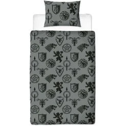Game Of Thrones Icons Duvet Cover Set (Single) (Grey) -Furn. Shop 81313041 3