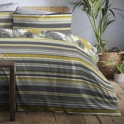 Fusion Tropical Print Easy Care Reversible Duvet Cover Set, Ochre, Single -Furn. Shop 83563019 4
