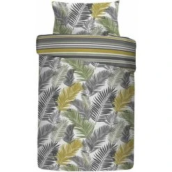 Fusion Tropical Print Easy Care Reversible Duvet Cover Set, Ochre, Single -Furn. Shop 83563019 5