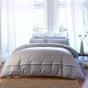 Bianca Cotton Soft Brushed Cotton Duvet Cover And Pillowcase Set, Grey, Double
