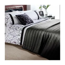 Catherine Lansfield Sienna Duvet Cover Set, Black, Single