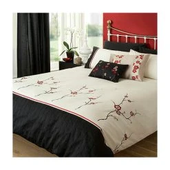Catherine Lansfield Signature Saskia Duvet Cover Set, Black, Single