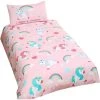Bedding & Beyond Childrens/Kids I Believe In Unicorns Duvet Cover Set (Single) (Pink)